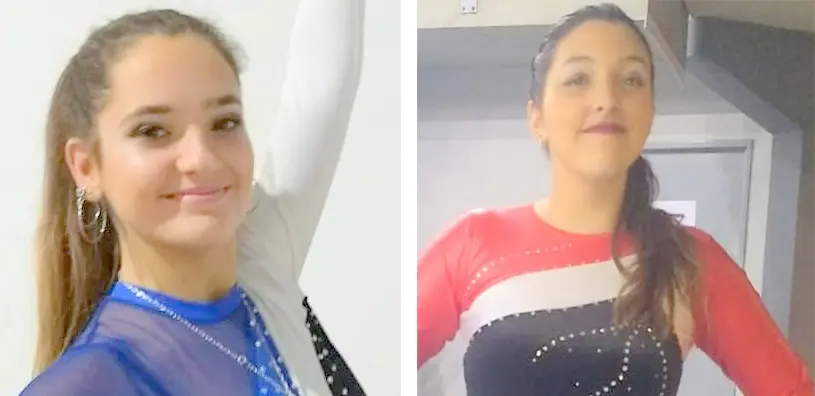 Dos patinadoras en Copa Nacional