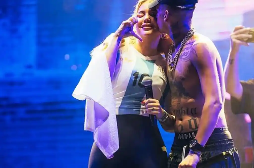 El show de Wanda Nara y L-Gante
