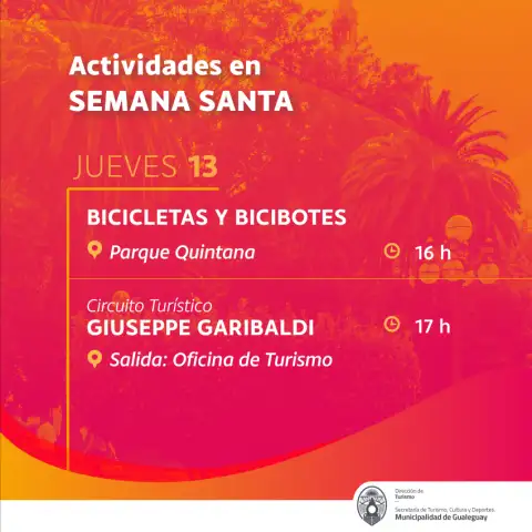 ACTIVIDADES EN SEMANA SANTA