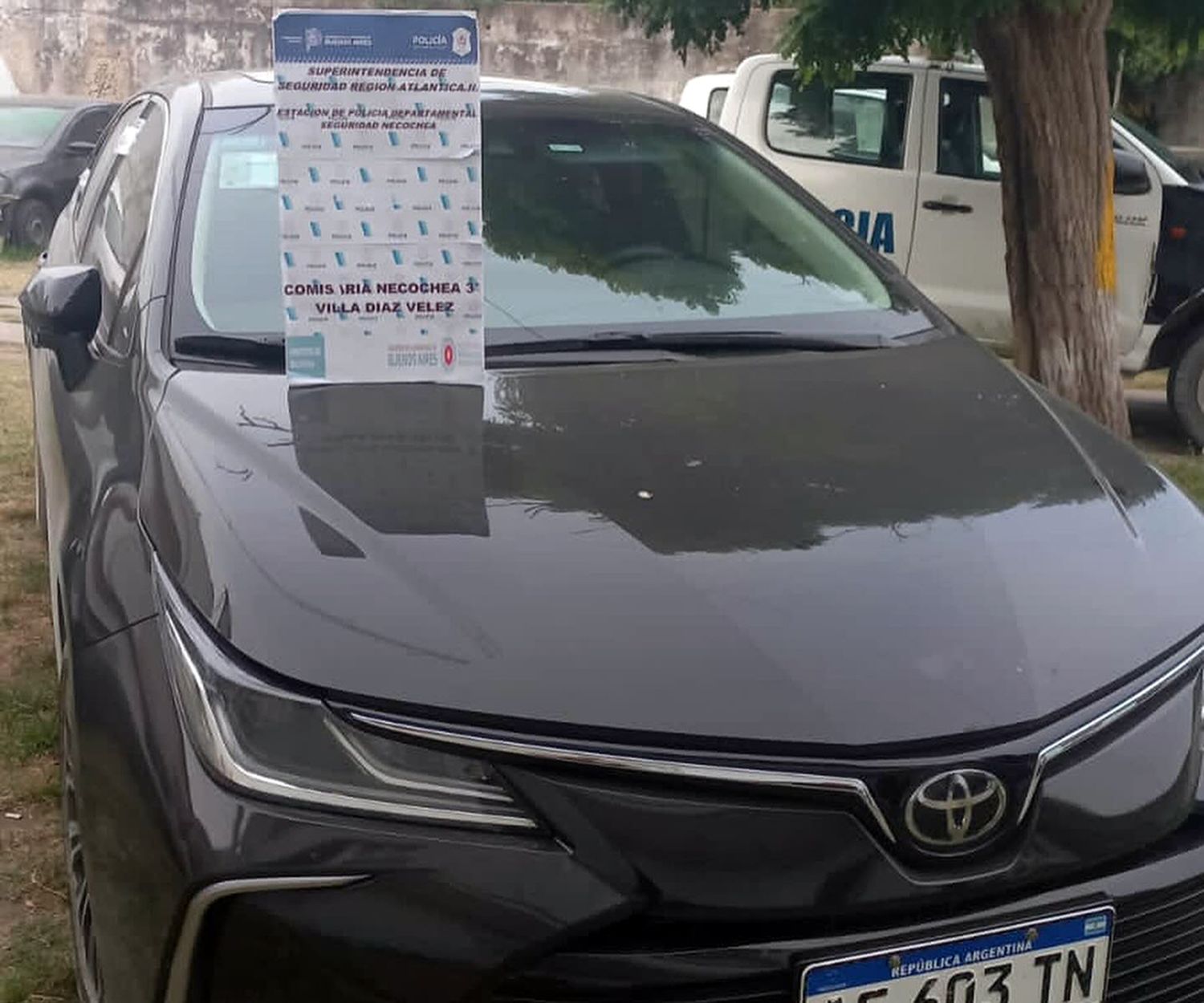 El rodado. Secuestrado por el personal policial, tras un operativo de persecución