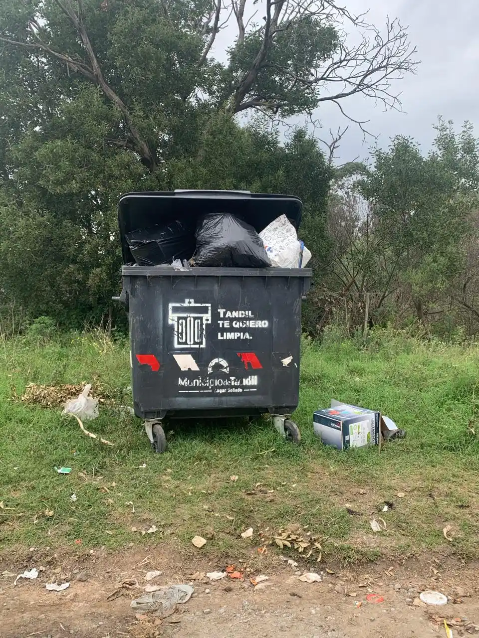 Contenedores repletos en el barrio Golf