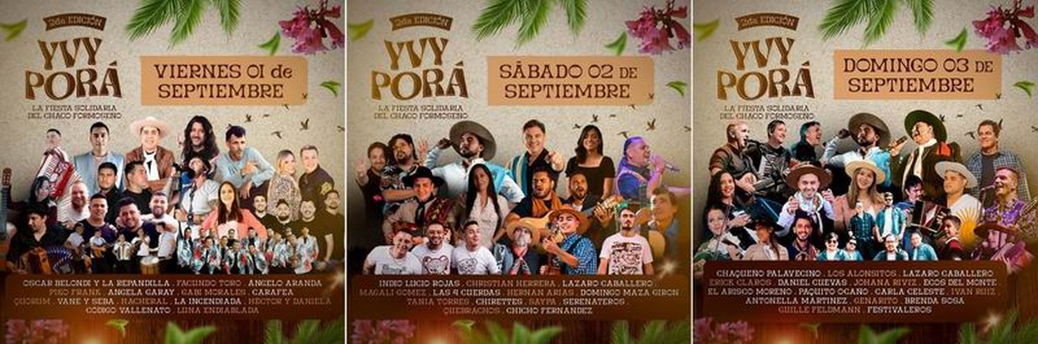 Comienza hoy el Yvy Porá con 
más de 40 artistas en 3 noches