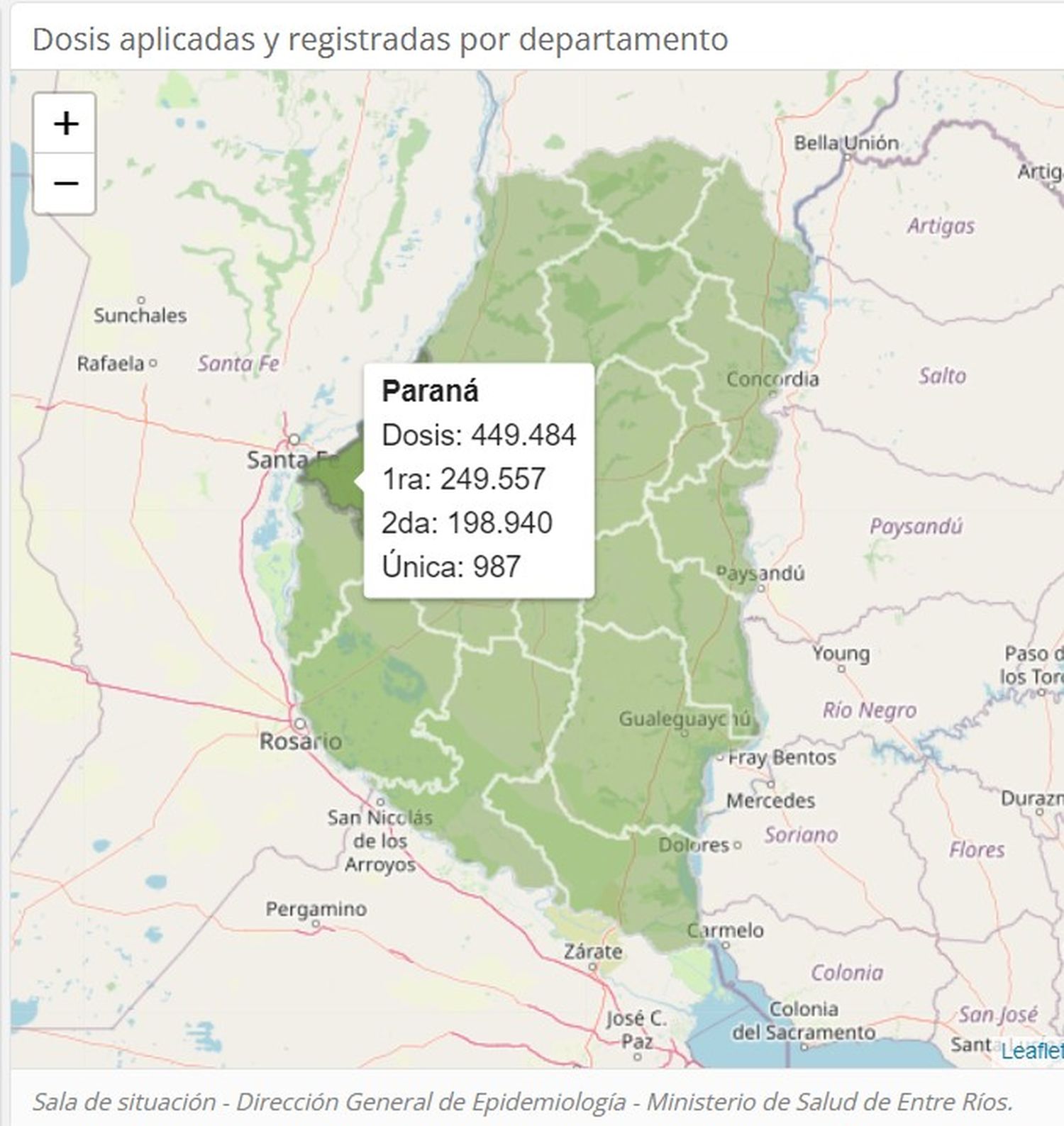 Covid-19: cuántas dosis aplicó cada departamento de la provincia