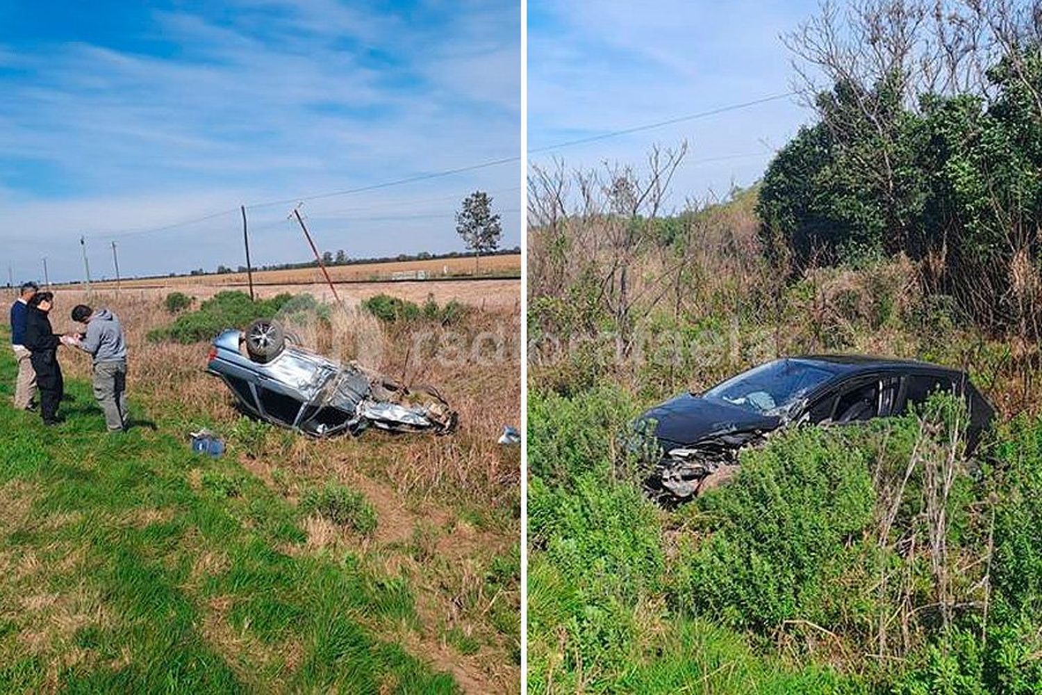 Un herido e importantes pérdidas materiales tras un fuerte choque frontal