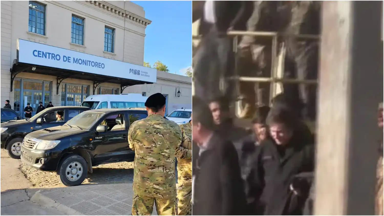 Milei llegó por sorpresa a Bahía Blanca para monitorear la asistencia tras el temporal