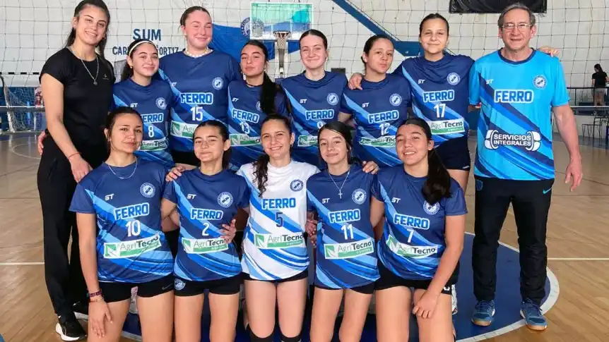 Las chicas de Ferro ganaron en la Liga Sub 14 del Voley del Río Uruguay
