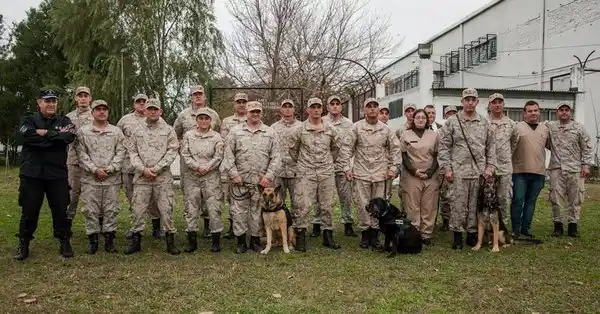 Por primera vez en la historia, la Provincia condecoró y pasó a retiro a 3 perros policías