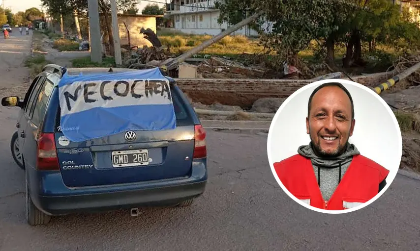 Juntó donaciones, cargó sus herramientas y se fue en su auto a ayudar "en lo que se necesite" a Bahía Blanca