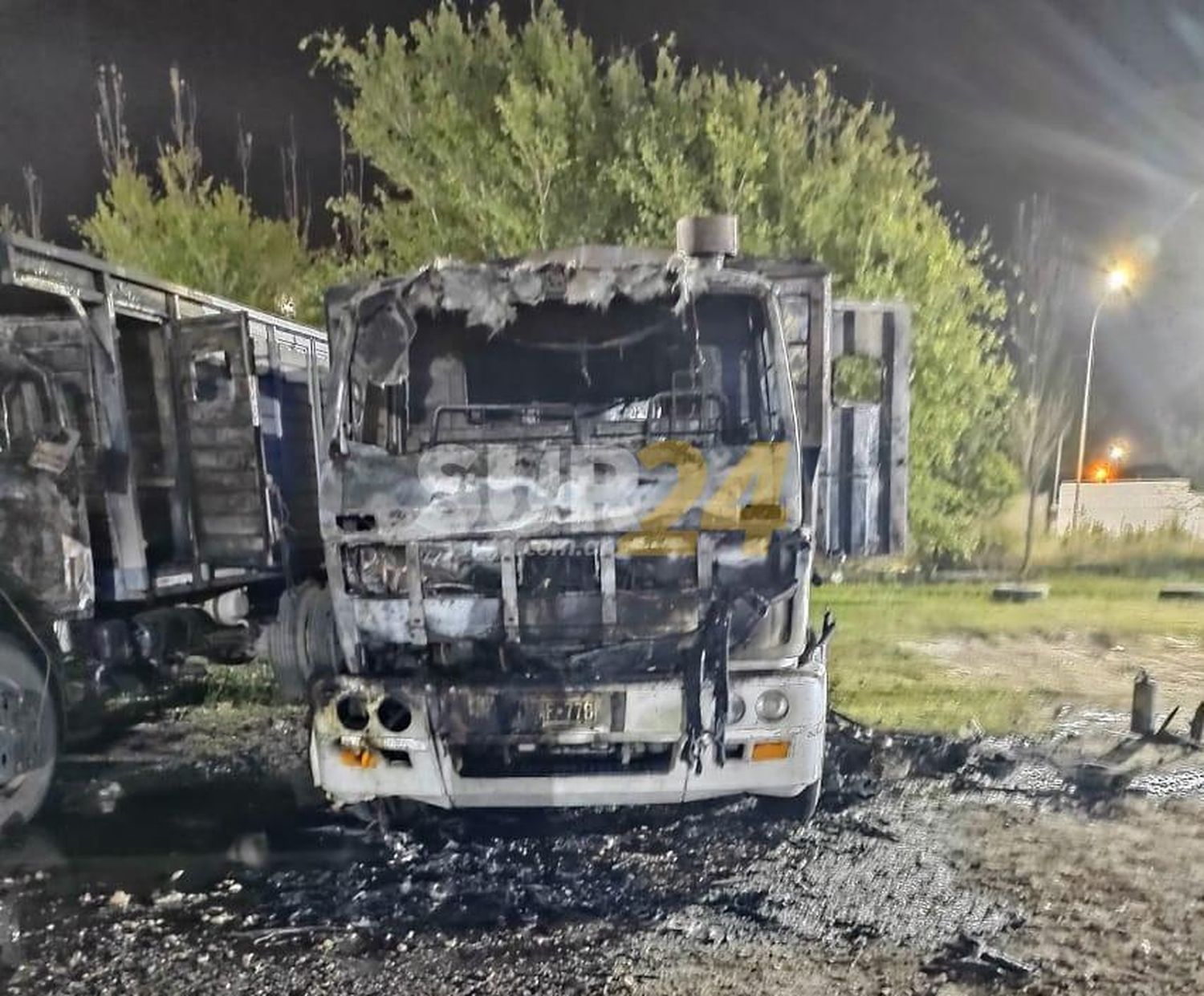 Rufino: cuatro detenidos sospechados de incendiar dos camiones