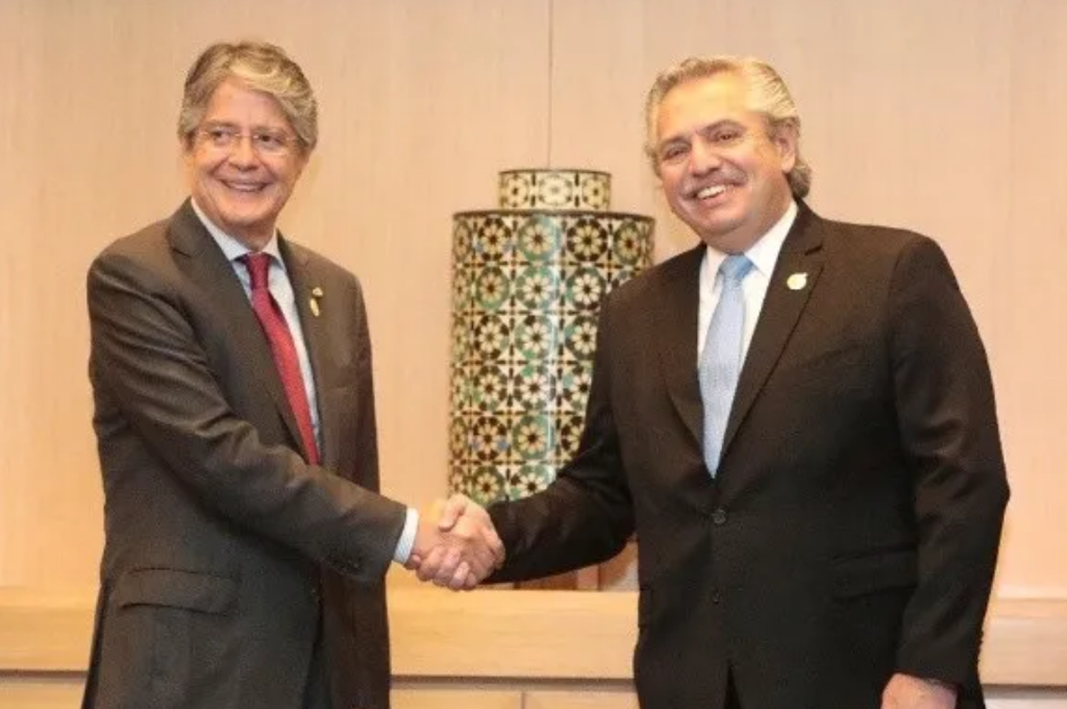 Alberto Fernández recibe al presidente de Ecuador, Guillermo Lasso