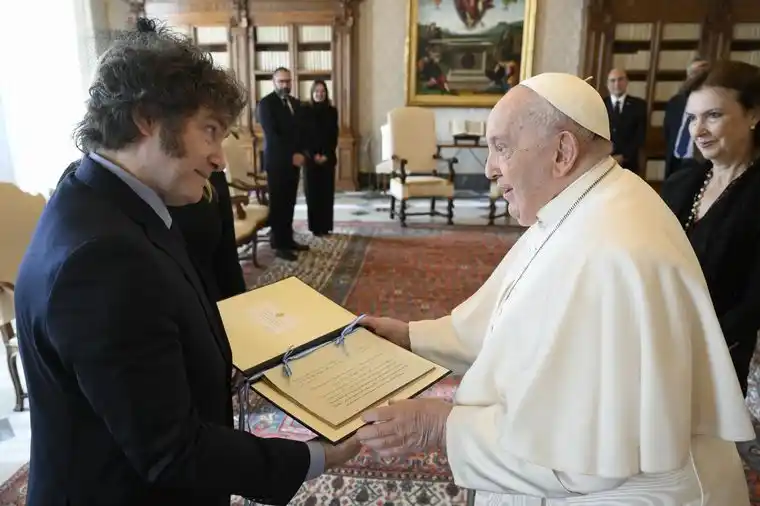 Visita de Milei al papa Francisco