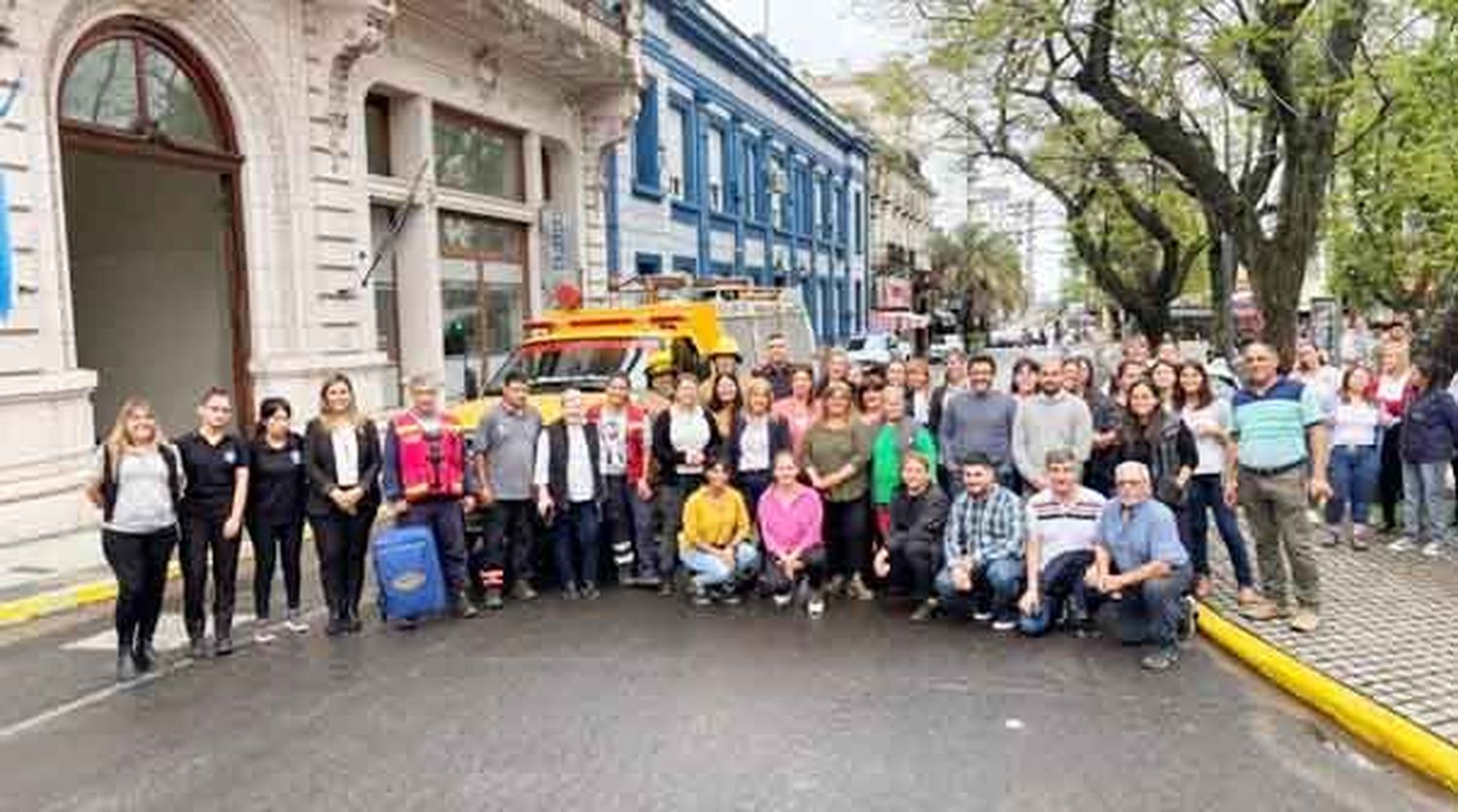 Se llevó a cabo un simulacro de incendio