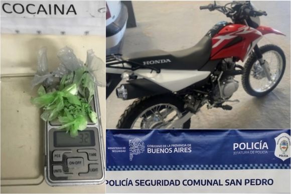 Detuvieron a un joven de 18 años en pleno “delivery” de cocaína