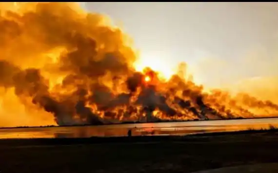 Los Bomberos Voluntarios de Ibicuy trabajaron en distintos frentes de incendio