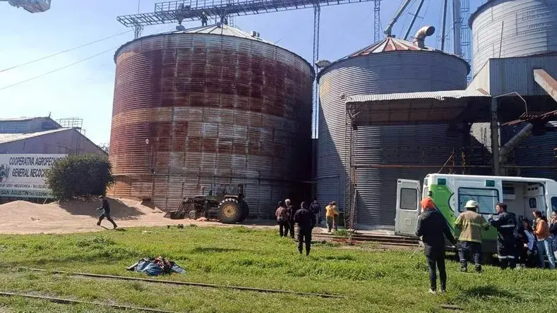 El operativo de rescate del operario en San Agustín.