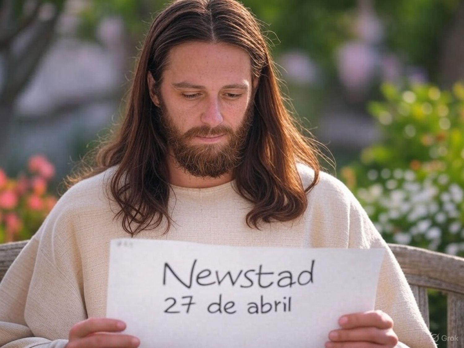 Santoral. Francisco, leyendo el Santoral del 27 de abril.