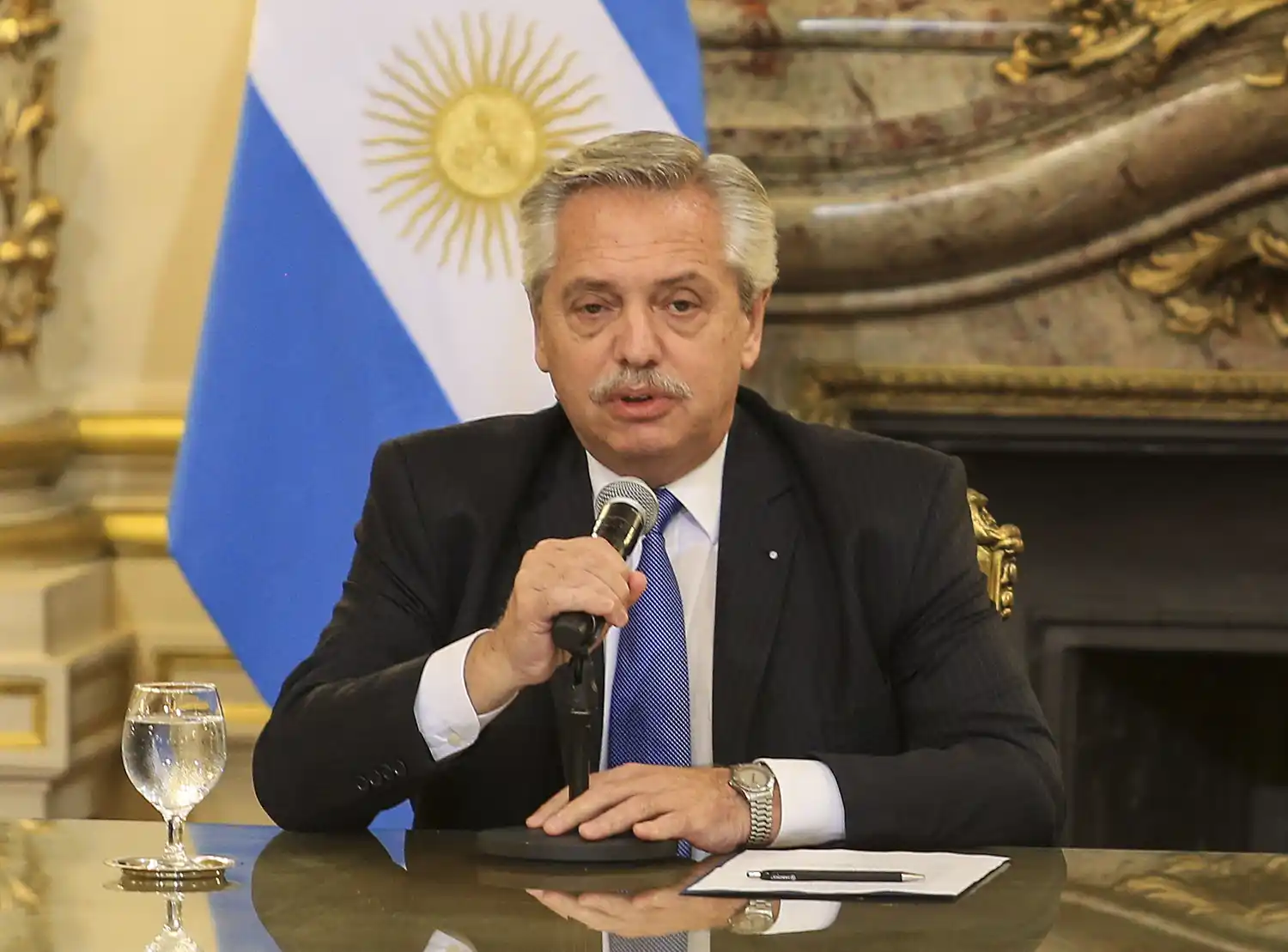 El Presidente negó diferencias en el Gobierno por las retenciones.