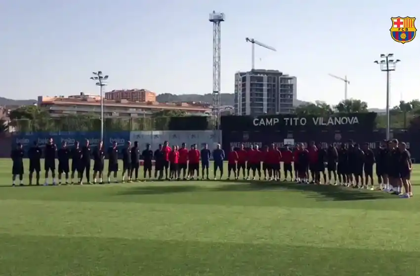 Respetuoso minuto de silencio en los entrenamientos de equipos españoles