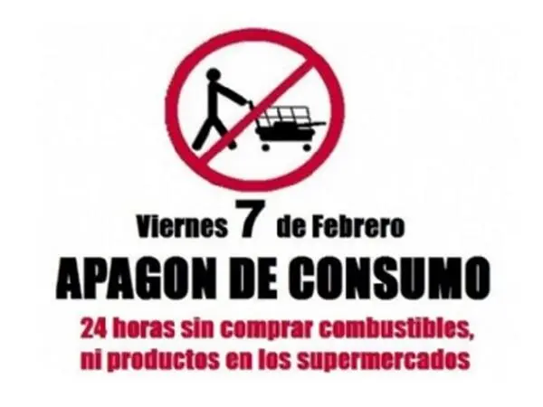 Apagón de Consumo: Campaña para no comprar combustibles y en supermercados por un día 