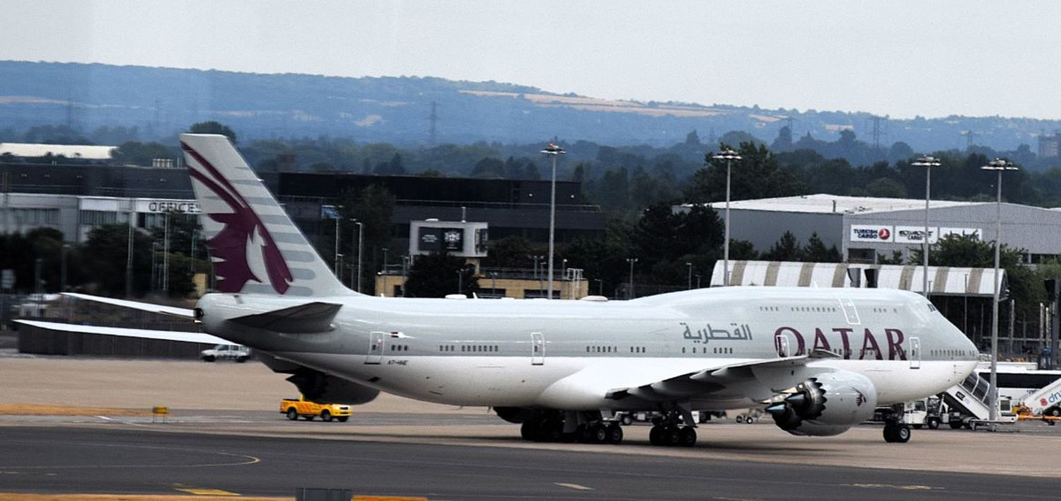 Un Boeing 747-8i de Qatar