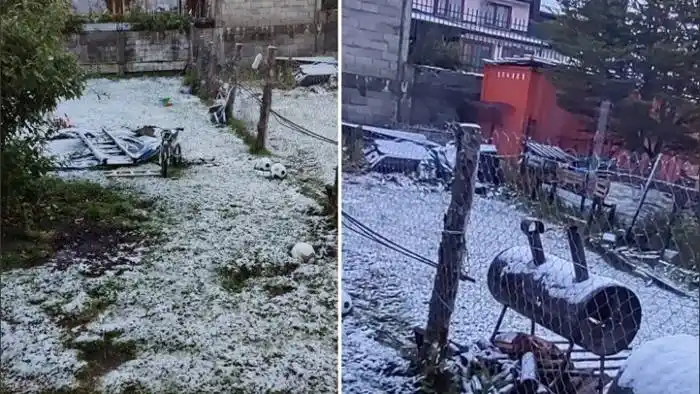Una nevada otoñal  sorprendió a la  ciudad de Ushuaia