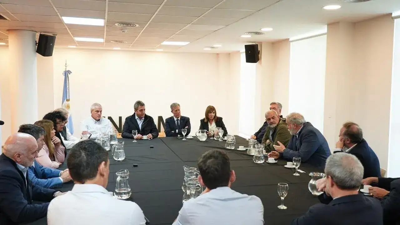 Massa, en la reunión con los rectores universitarios.