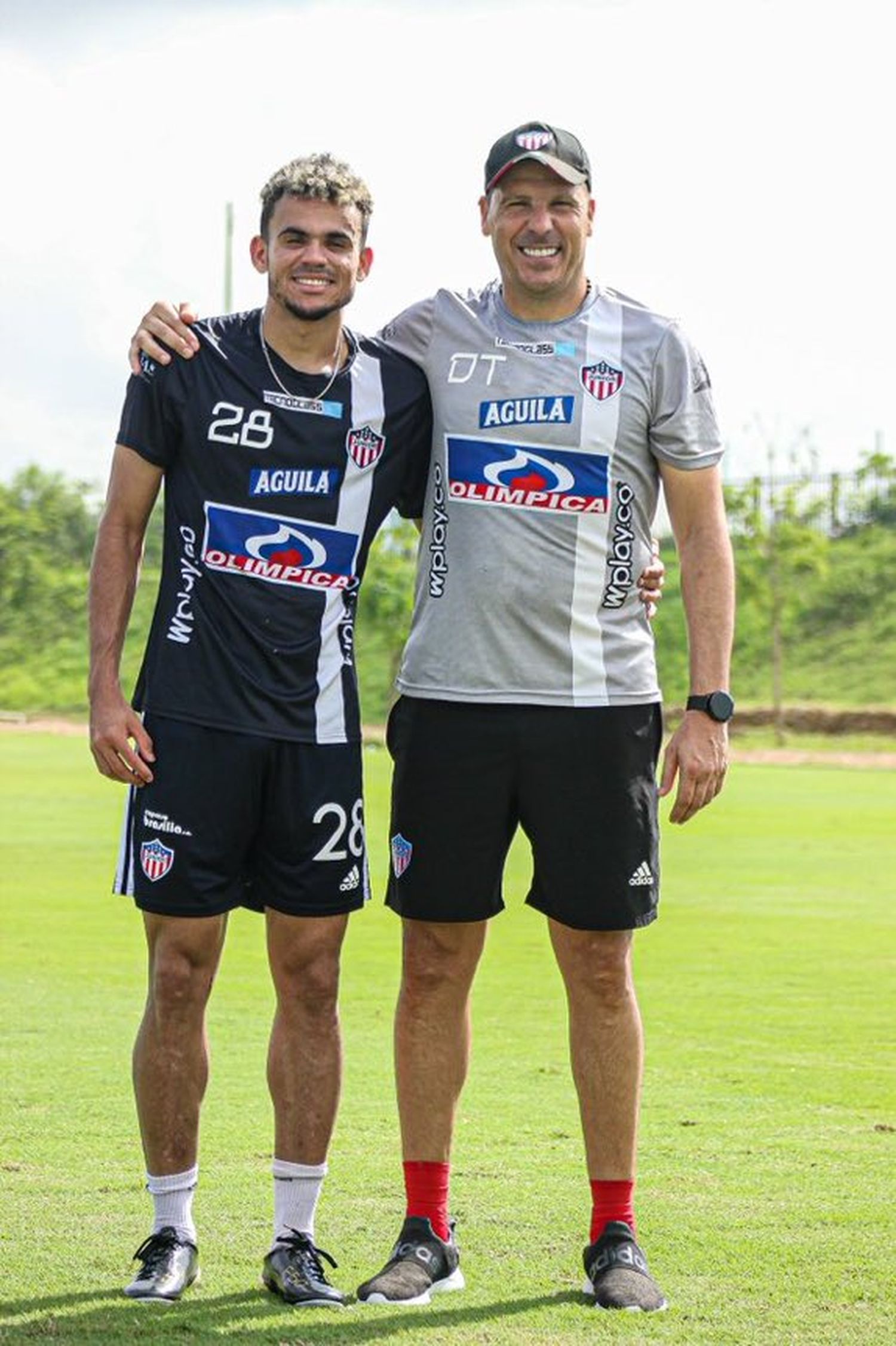 Real, con Luis Díaz. El atacante de Liverpool compartió entrenamiento con Junior.