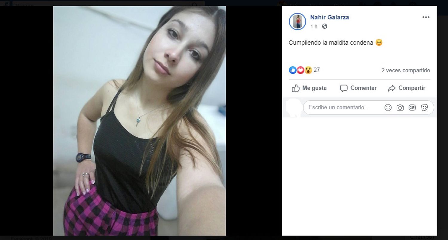 Castigaron a Nahir Galarza por subir fotos al Facebook desde la cárcel