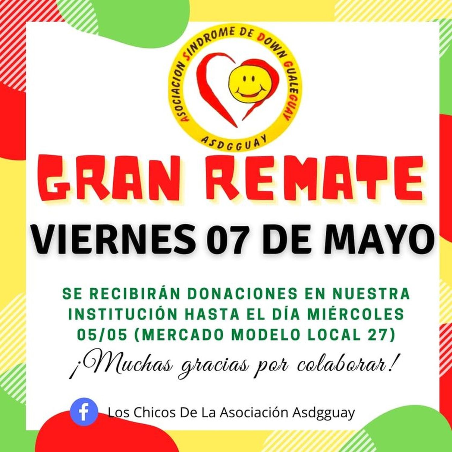 ASDGGUAY organiza su tercer remate a beneficio