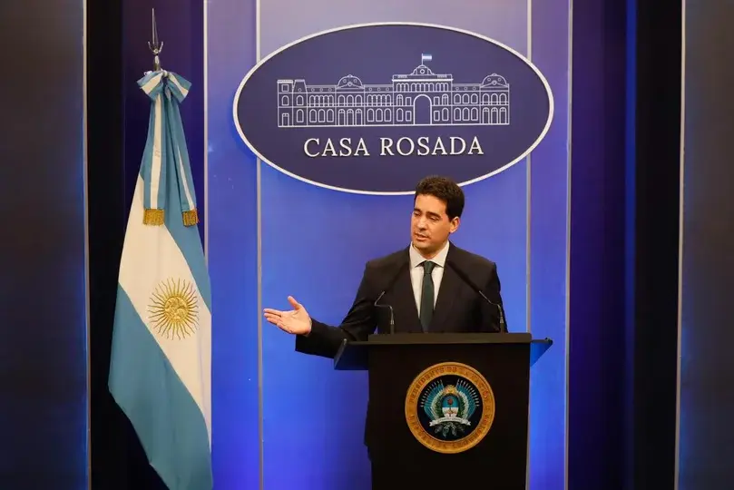 El vocero presidencial Adrián Ravier.