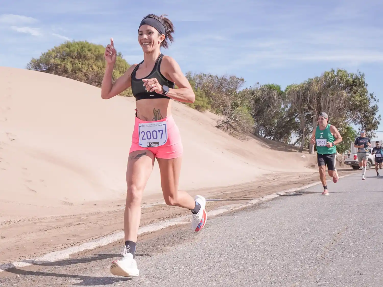 Ganadora de los 20K. Ayelén Fernández triunfó en la general de damas