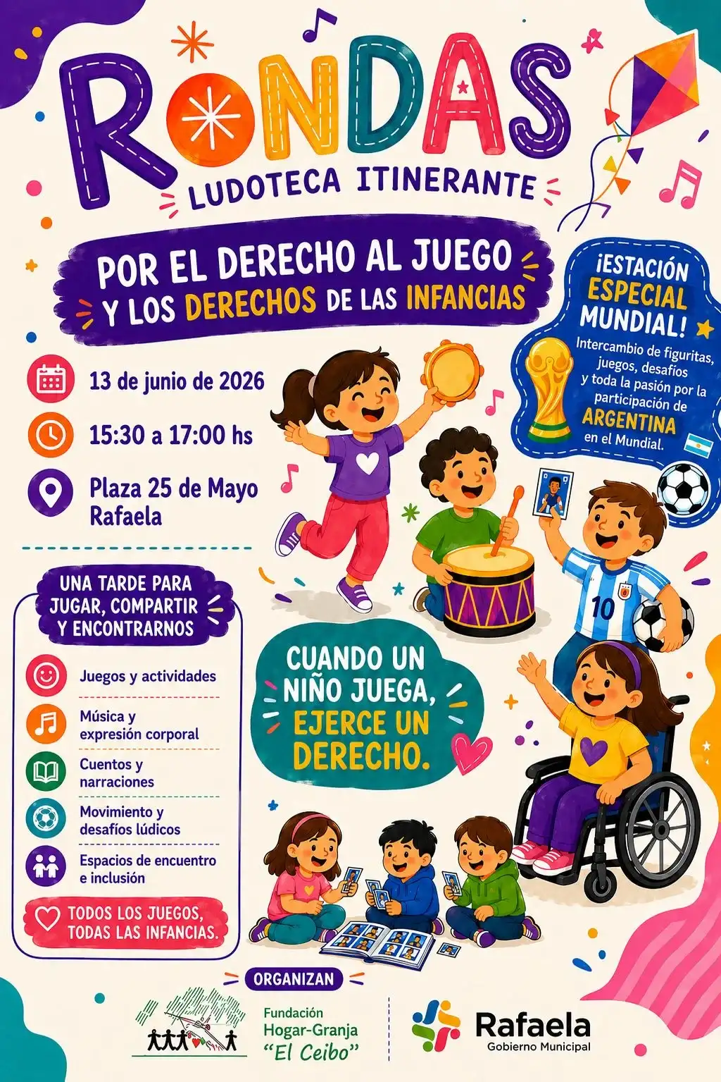 Rafaela celebrará el Día del Derecho al Juego con una jornada gratuita en Plaza 25 de Mayo - 2