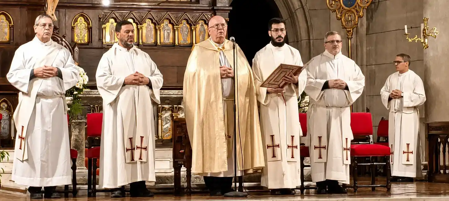Monseñor Giobando lideró la homilía desde la Iglesia Catedral.