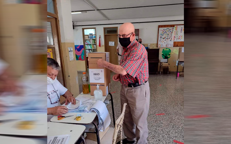 José Pantanetti, con 81 años fue a votar