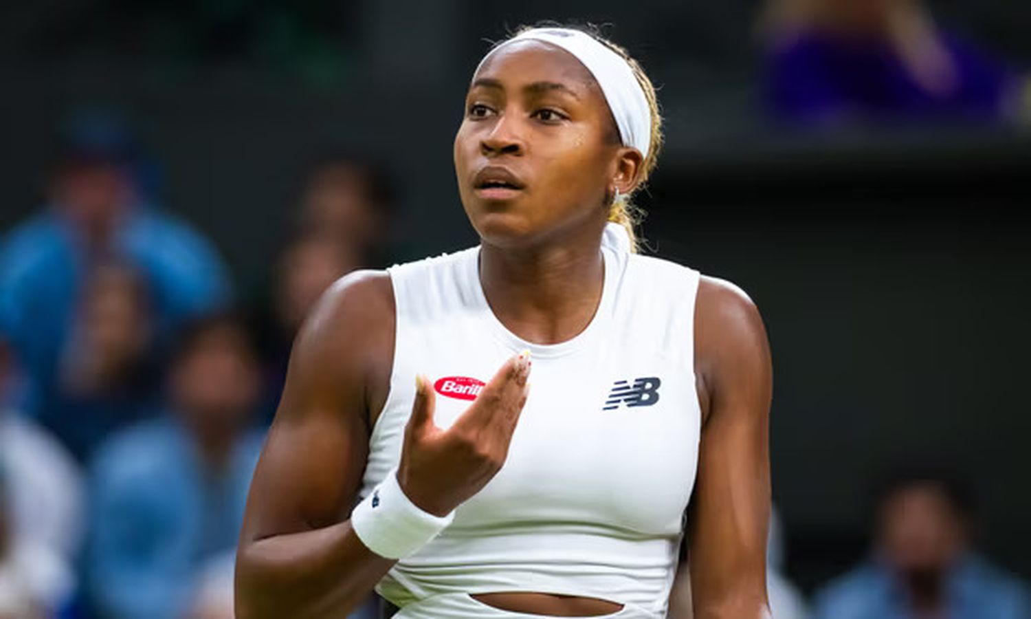 Coco Gauff struggled in her defeat against compatriot Emma Navarro.