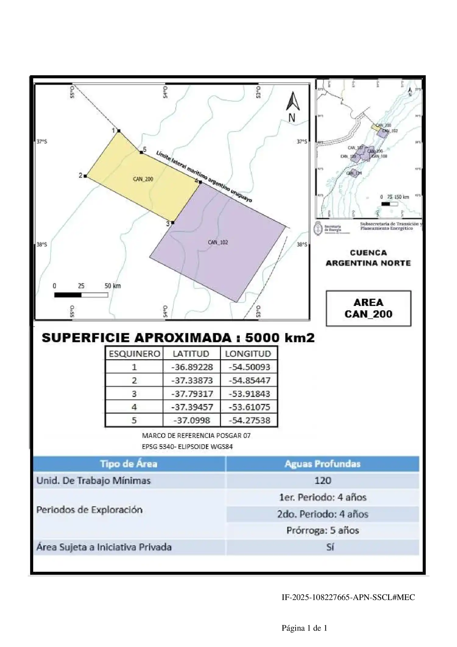 mapa exploración petróleo