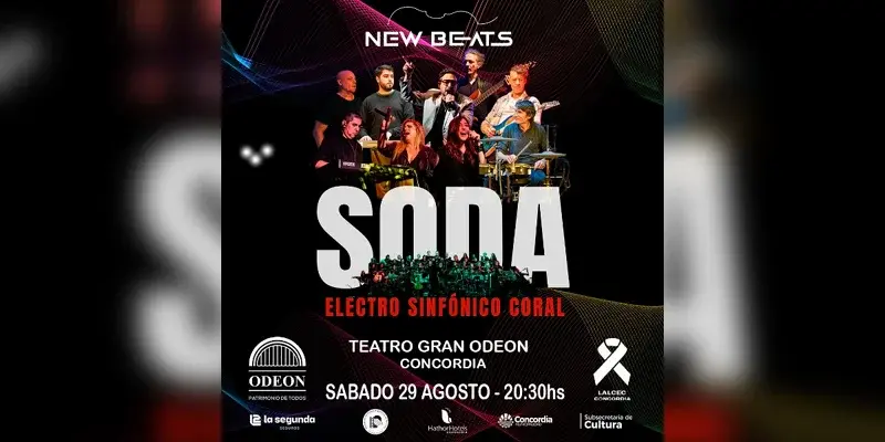 New Beats Band presenta “Soda Electro Sinfónico Coral” a beneficio de LALCEC Concordia