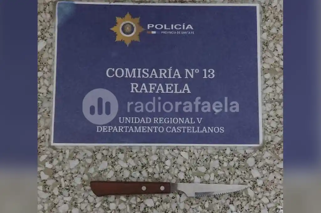 En un altercado, agredió a un hombre con arma blanca y se mostró violento con la policía