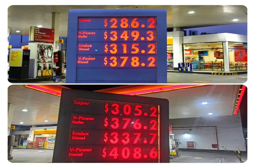 Precios descontrolados tras la devaluación: Shell volvió a aumentar los combustibles