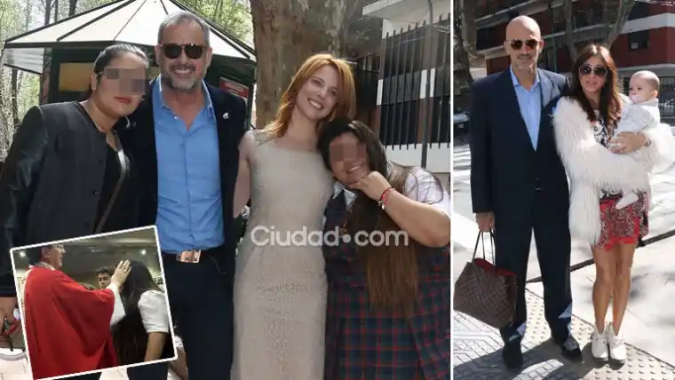 Jorge Rial y la primera foto familiar junto a sus hijas y Kämpfer, en la comunión de Morena