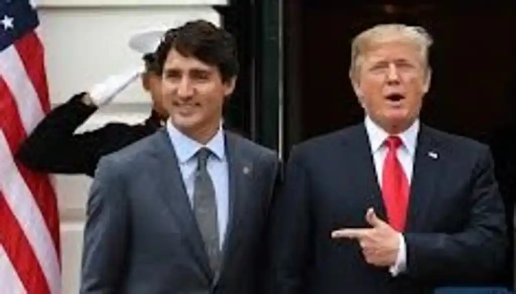 Trudeau y Trump, antes de la crisis por los aranceles.