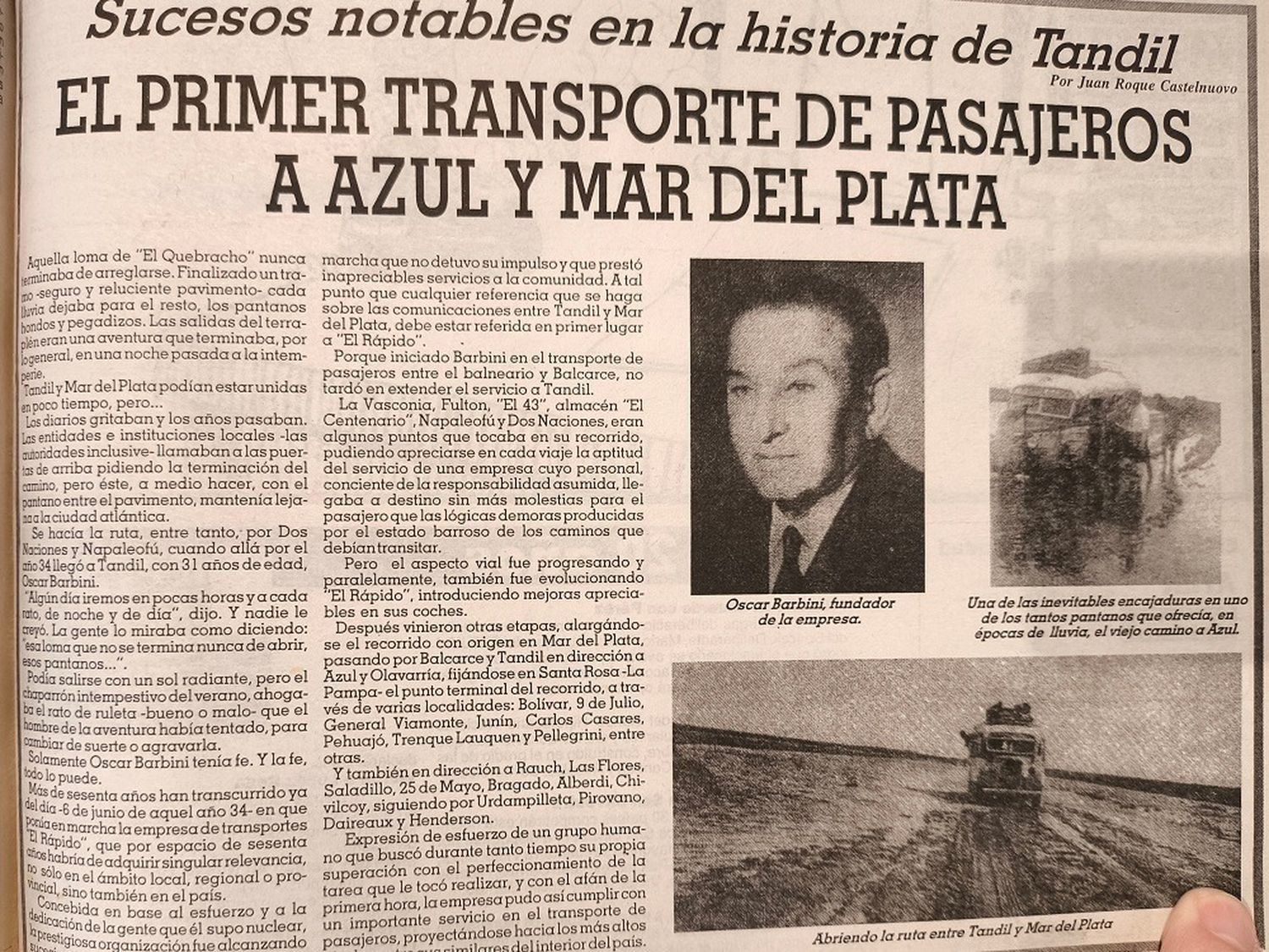 El primer transporte de pasajeros a Azul y Mar del Plata