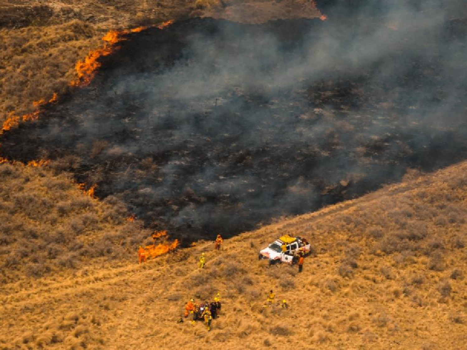 Queda un foco activo en las sierras de Córdoba