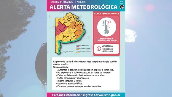 Ola de calor: Defensa Civil ratificó la alerta meteorológica por altas temperaturas