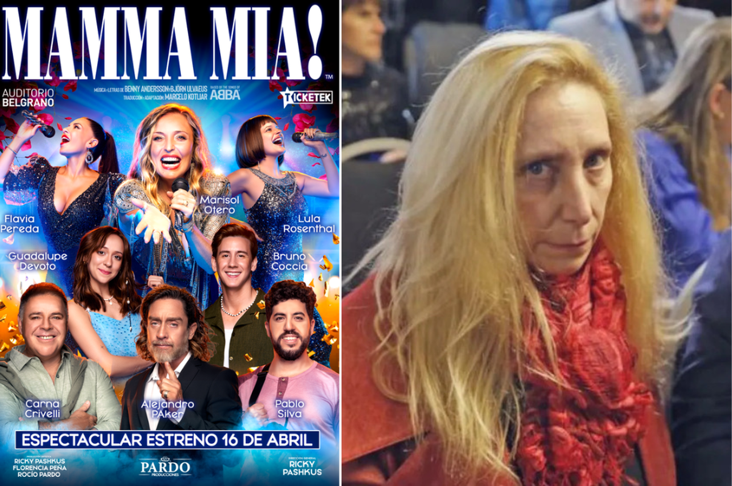 ¡Mamma Mía!: Karina Milei fue al teatro