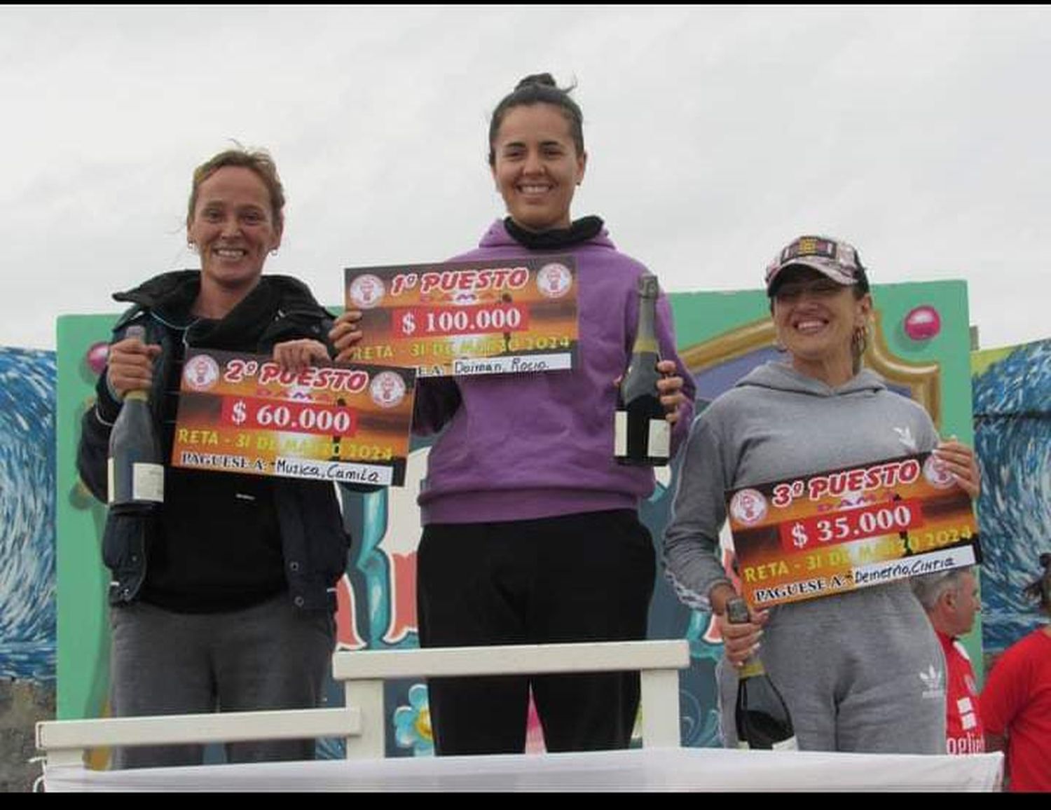En primer y tercer puesto. Rocío Poiman y Cintia Demetrio, respectivamente
