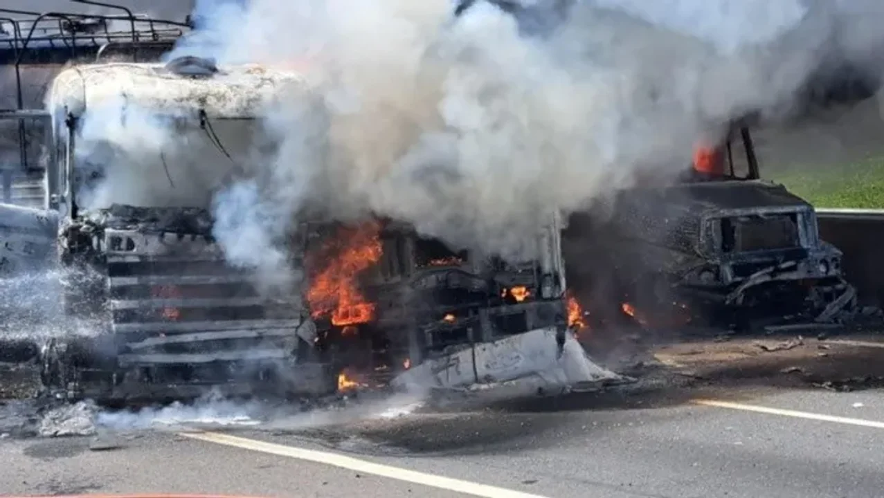 El choque en Autopista del oeste