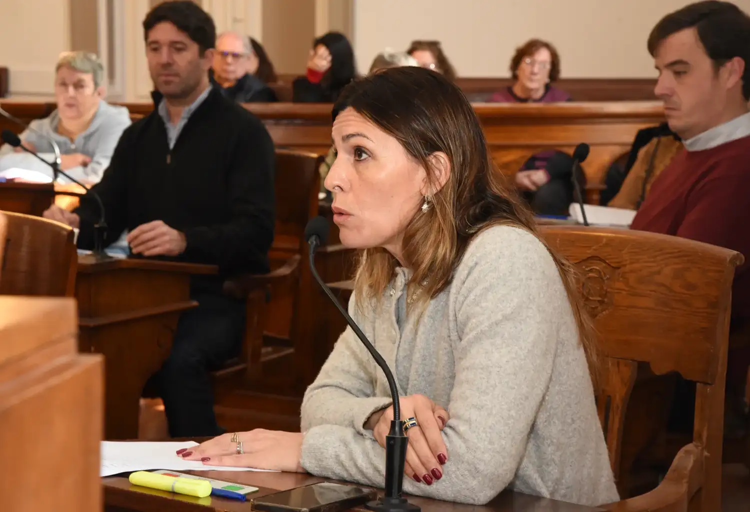La concejal de Fuerza Patria, Noelia Domenighini.