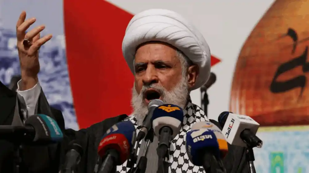 El segundo de Hezbollah prometió seguir defendiendo el Líbano y apoyando a Gaza