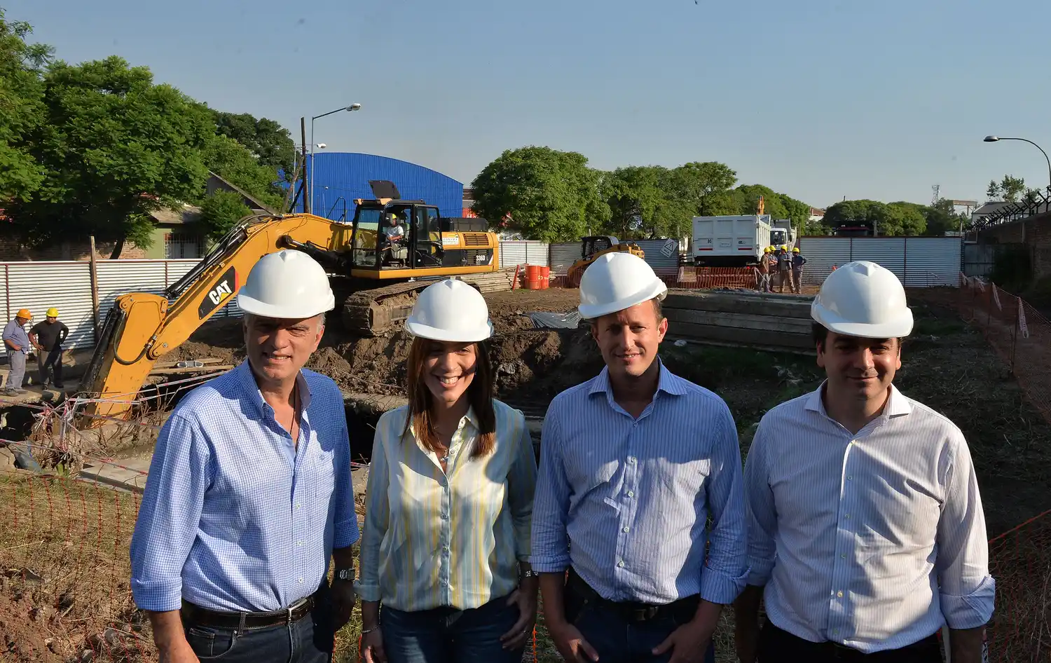 Vidal supervisó obras del arroyo Galíndez en Lanús y Lomas de Zamora 